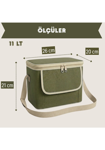 11 Lt Midi Lux Outdoor Kamp Termal Çanta-291 Haki
