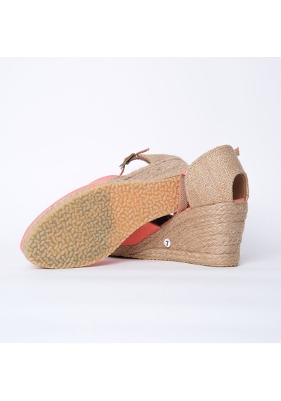 Star Tombis Gerçek Elişi Nar Çiçeği Bilekten Bantlı Topuğu Açık Keten Espadril Dolgu Topuk Handmade Nar Çiçeği Narçiçeği