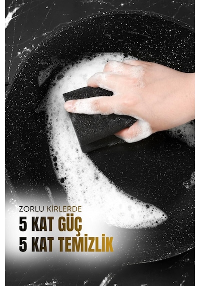 Grimorlife 10 Adet Oluklu Siyah Simli Bulaşık Süngeri Özel Dokulu Dayanıklı Pinterest Temizlik Süngeri Seti