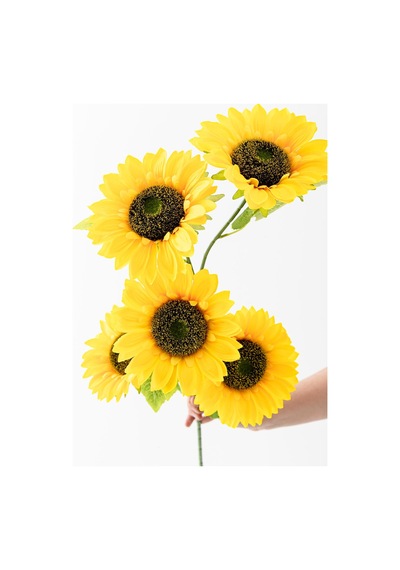 Yapay Ayçiçeği 90 Cm Dal 5 Kafa Sarı