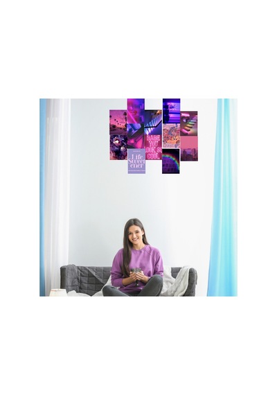 Pinky Purple Poster Duvar Kağıdı Seti-a6