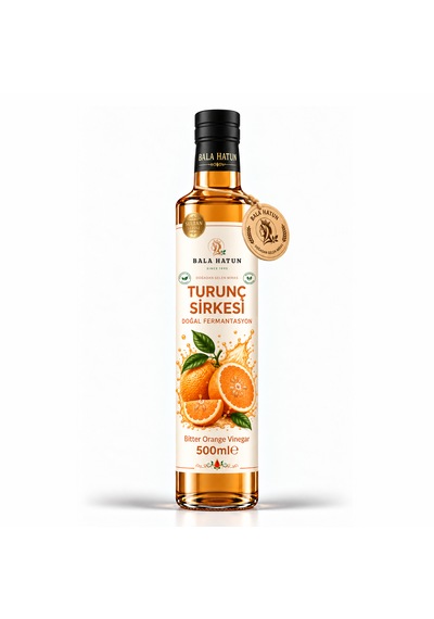 Bala Hatun Turunç Sirkesi 500ml - Doğal Fermantasyon - Bitter Orange Vinegar