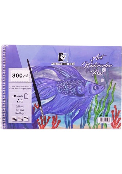 Supertrend Art Watercolour Pad Spiralli Sulu Boya Defteri Blok 300 Gr. A4 12 Yaprak