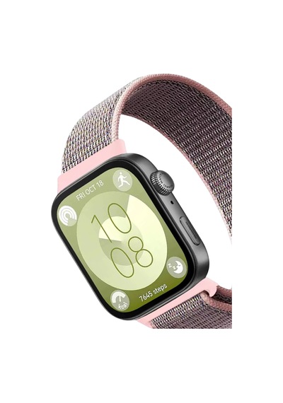 Newface - 462 - Huawei Fit 4 Hasırlı Cırtcırtlı Kordon - Metemıx - - Pembe