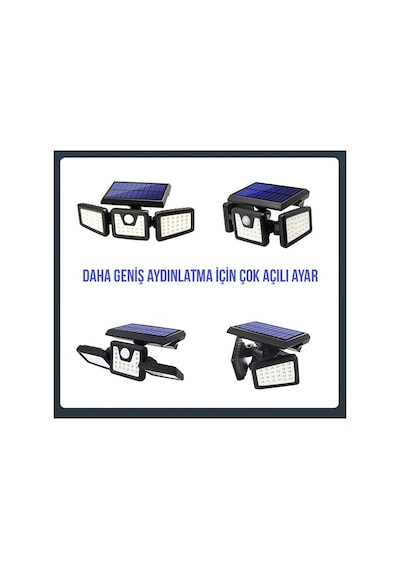 Gaman W771A 74 Sensörlü Parlak Led Güneş Enerjili 3 Mod Solar Lamba