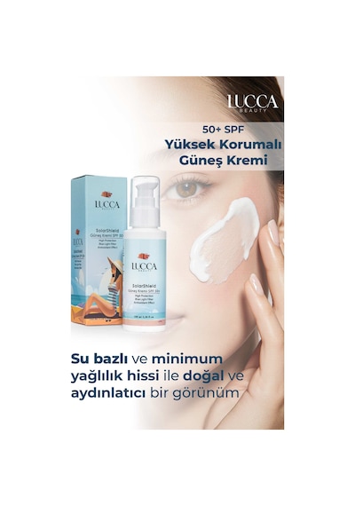 Lucca Beauty Solarshield Güneş Kremi SPF50+ 100 ML