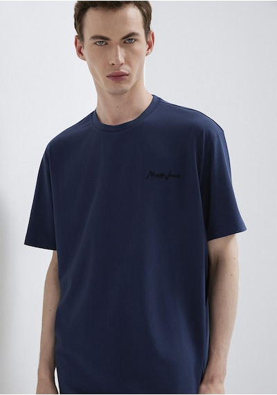 Mavi - Mavi Jeans Baskılı Lacivert Tişört 0612733-70497 Lacivert