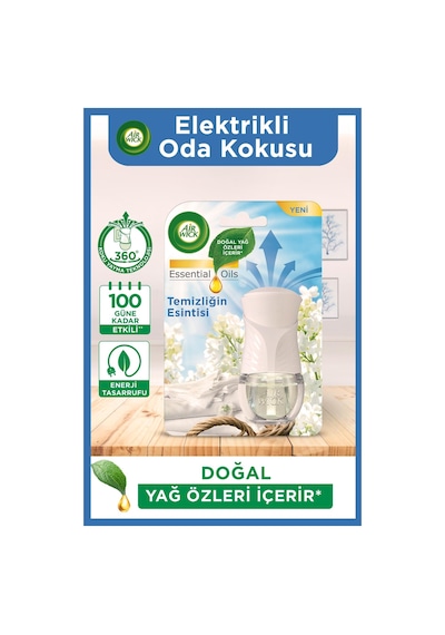 Air Wick Elektrikli Kit Oda Kokusu Temizliğin Esintisi (1 Adet Cihaz + 1 Adet Yedek Şişe)