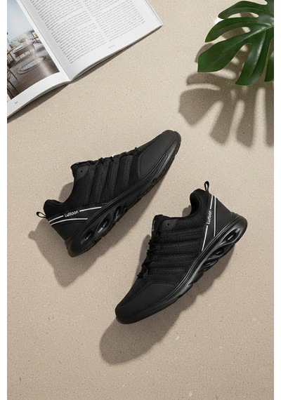Elit Asprt4138 Erkek Klasik Sneaker Siyah - Füme Siyah - Füme