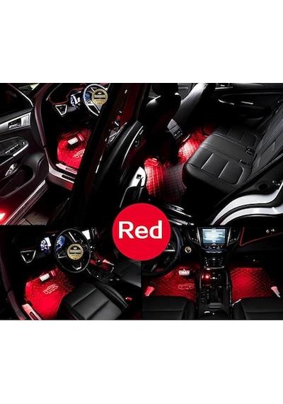 Opel Corsa B 1993-2000 İçin Uyumlu Araç İçi Ayak Altı Led Şerit Işık, 48 Led Rgb Atmosfer Aydın
