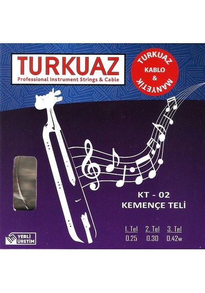 Turkuaz Kt-02 Kemençe Takım Tel - 025 - 030 - 042 Kemençe Teli