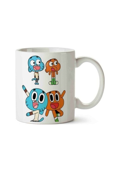 Gumball Cartoon Network Çizgi Film Animasyon Baskılı Kupa Bardak Beyaz