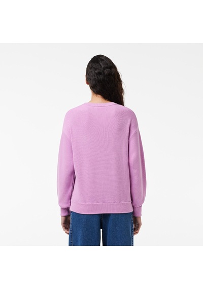 Lacoste Kadın Regular Fit Bisiklet Yaka Sweatshirt Lila