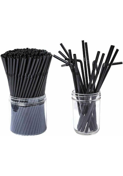 Siyah Pipet 50'li 2 Paket Jelatinli Sargılı Frozen Körüklü Pipet