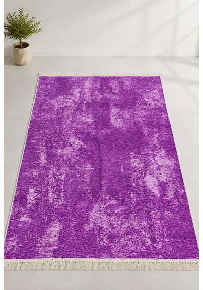 Kilim Paspas Çok Amaçlı Halı Makinede Yıkanabilir Toz Yapmaz Lila