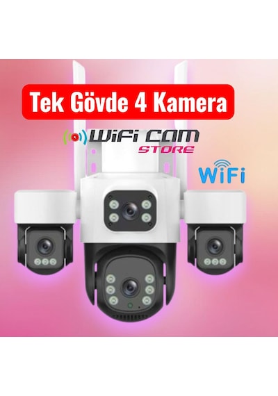 4 Kameralı Wifi Güvenlik Kamerası