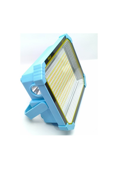 Güneş Enerjili Led Projektör Ve El Feneri 5 Işık Modlu, Powerbank Özellikli, Çok Amaçlı Aydınlatma Seti 0
