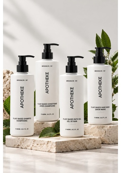 Apotheke Canvas 4'lü Bakım Seti 480 Ml Şampuan + Saç Kremi + Duş Jeli + El Sabun