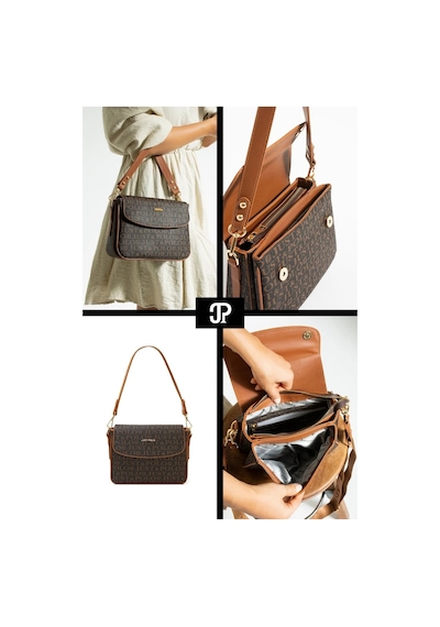 Just Polo Kadın Kahve Taba Günlük Kullanıma Uygun Şık Ve Kullanışlı Askılı Omuz Çantası Shoulder Bag Kahverengi - Taba