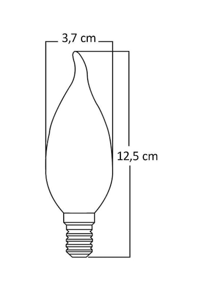 Rutter Rt-1189 5w Kuğu Led Mum Ampul 3000k Sarı Işık E14 Kıvrımlı Ampul