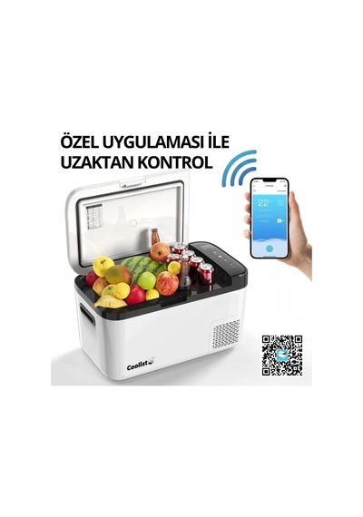 Clk25b 12/24volt/ 220volt 25 Litre Kompresörlü Bluetooth Bağlantılı Oto Buzdolabı