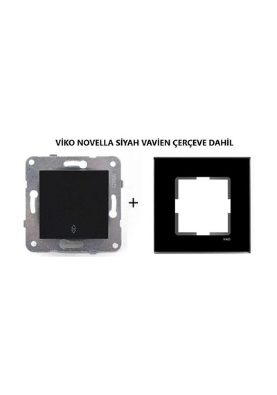 Viko Novella Siyah Renkli Vavien Anahtar Çerçeve Dahil Siyah