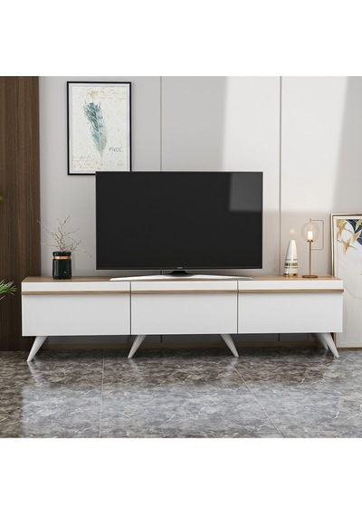 Valentina Tv Ünitesi Beyaz - Çırağan Beyaz-safir Meşe