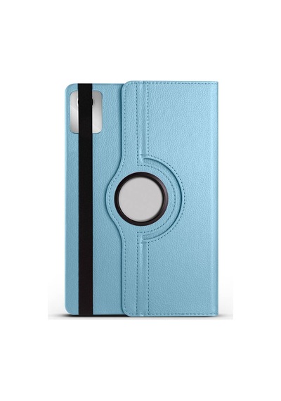Lenovo Tab M11 2024 Tb-330fu Uyumlu 360 Dönebilen Standlı Pu Deri Tablet Kılıfı - Mavi - T32014