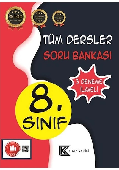 8. Sınıf Tüm Dersler Soru Bankası Video Çözümlü -  Kitap Vadisi Yayınları