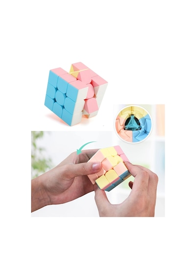 Speed Cupe Rubik Küp Zeka Küpü 3x3 Pastel Renkler Hız Küpü,fidget Oyuncak Seyahat Zeka Oyunu