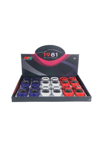 Metal Çek Bırak Spor Araba 6636-68 Kırmızı