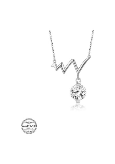 Swarovski Taşlı Gümüş Ritim Kadın Kolye (519129215)