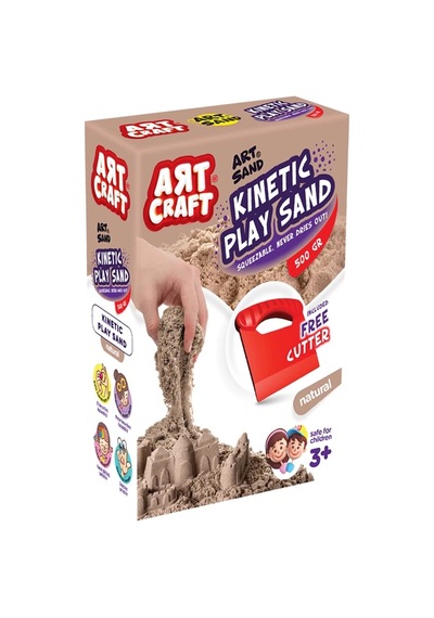 Art Sand Aksesuarlı Natural Oyun Kumu 500 Gr. - Kinetik Kum Seti - Natural Kum - Doğal Kum Renkli