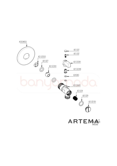 Artema A45200 Filtreli Ara Musluk Krom 10'lu Paket