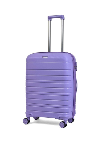 Reymond Luggage Karbon PP Seyahat Valizi Horizon Serisi Kırılmaz Bavul, Lila - Orta Boy Lila