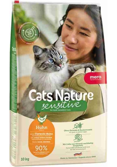 Mera Cats Nature Adult Sensitive Tavuklu Tahılsız Yetişkin Kedi Maması 10 Kg