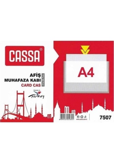 Cassa Tabela Poşeti afiş Muhafaza Kabı A4 Şeffaf 10 Lu Paket