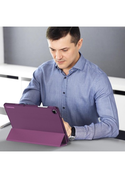 Samsung Uyumlu Galaxy Tab A11 Plus 11inç X230 Kılıf Pu Deri Smart Standlı Case Uyku Modlu X235 X236f
