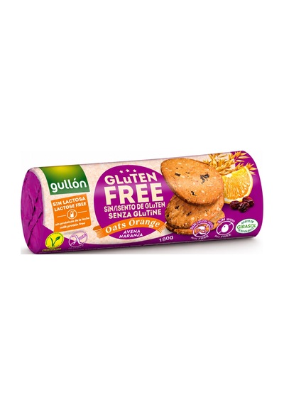 Gullon Glutensiz Yulaflı Portakallı Bisküvi 180 Gr 6'lı