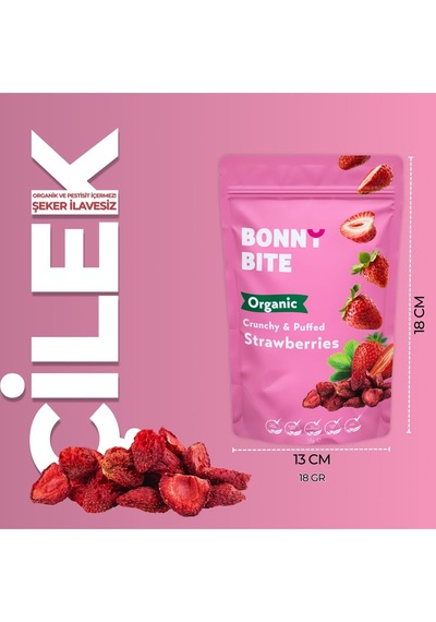 Kurutulmuş Çıtır Çilek Atıştırmalığı 5'li Paket 18gr 5 Diğer
