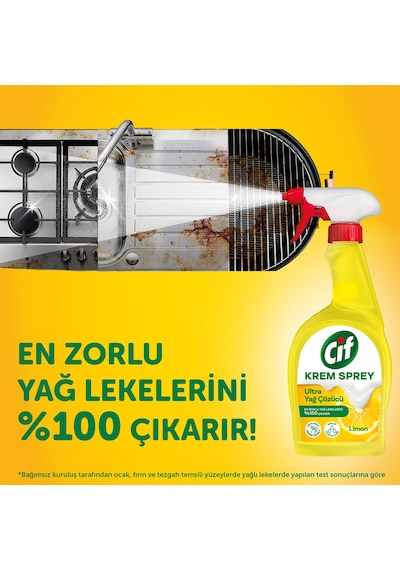 Cif Krem Sprey Ultra Yağ Çözücü 750 ML + Cif Krem Sprey 750 ML