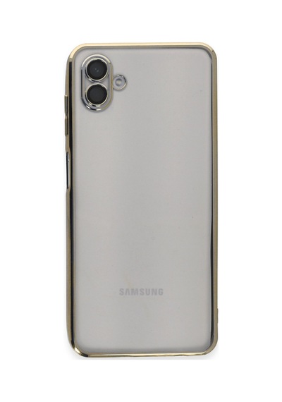 Galaxy A04 Kılıf Razer Lensli Silikon - Gold