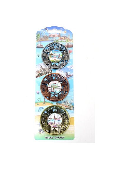 Just Cheap Store İstanbul Temalı Metal Magnet 3'lü Set Alk2890