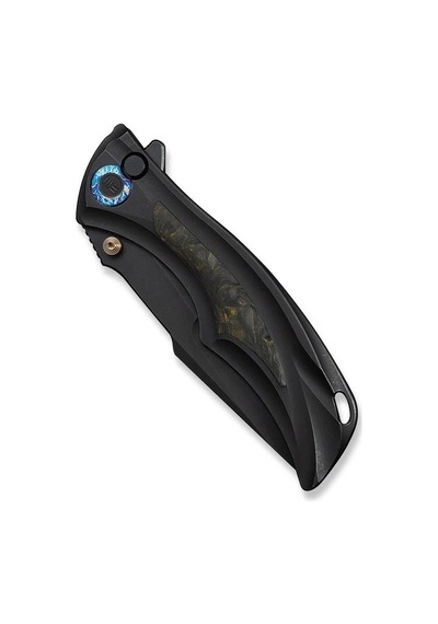 We Knife Tighe Down Black Titanium Integral Handle With Black & Yellow Carbon Fiber Inlay Black Stonewashed Bohler M390 Blade Tanto Kamp Çakı Siyah We Knife Tighe Down Black Titanium Integral Handle With Black & Yellow Carbon Fiber Inlay Black Stonewashed Bohler M390 Blade Tanto Kamp Çakı Siyah