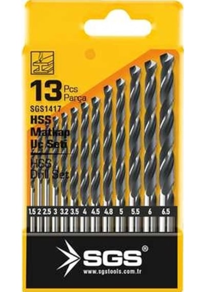 Sgs 13 Parça Hss Matkap Ucu Seti