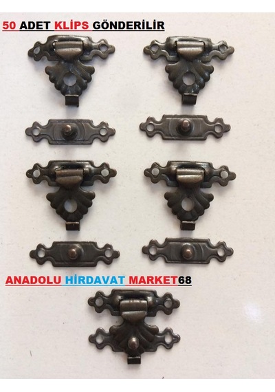 Anadoluhirdavat Dekoratif Klips Mini Tavla Klipsi Antik Siyah Renk 50 Adet