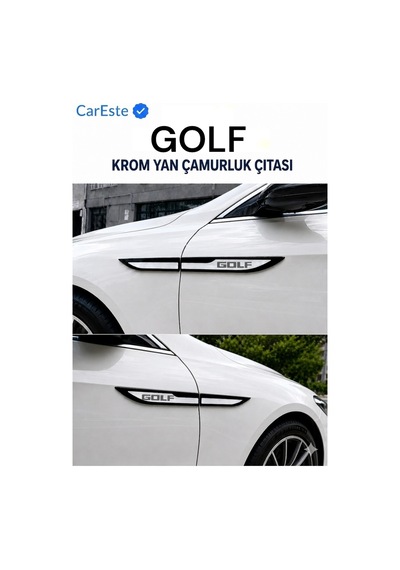 Volkswagen Golf Paslanmaz Krom Yan Çamurluk Çıtası 4 Parça Abs Malzeme Aksesuarı