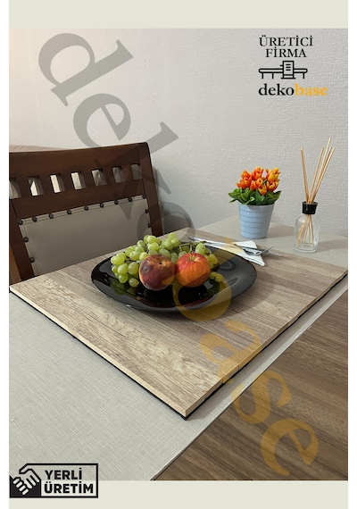 Atlantik Çam 4 Adet Çok Amaçlı Koltuk Kenar Sehpası, Supla, Yemek Servis Altlığı Atlantik Çam