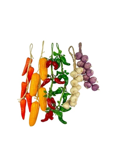 Yapay Sebze Salkımı 6lı Set Süs Sahte Yapay Meyve Sebze Karışık Paket