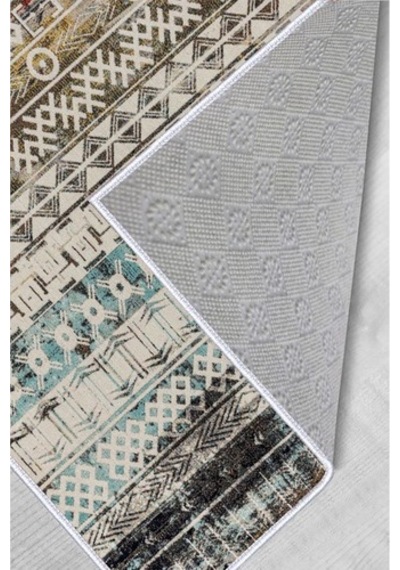 Rovigo Home Dijital Baskı Kaymaz Taban Salon Halısı Rvg1266 Çok Renkli